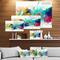 Designart - Brush Stroke Colorful Oil Painting - Contemporary Painting Print on Wrapped Canvas